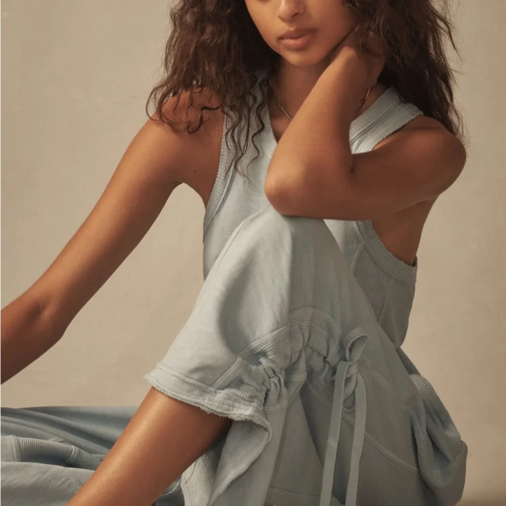 NEW - Daily Practice Light Blue Sleeveless Jumpsuit - SIZE XL